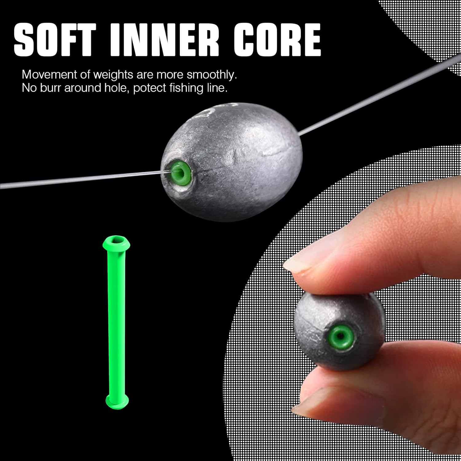 AMYSPORTS エッグリードフィッシングウェイトキット ドロップ バス ウェイト シンカー タックル 海水 キャスティング フィ