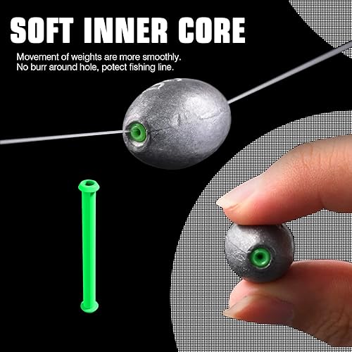 Miniatura 4 de AMYSPORTS Kit de pesos de pesca con plomo y huevo, pesos de caída, plomada, aparejos de fundición de agua salada, juego de fregaderos de pesca