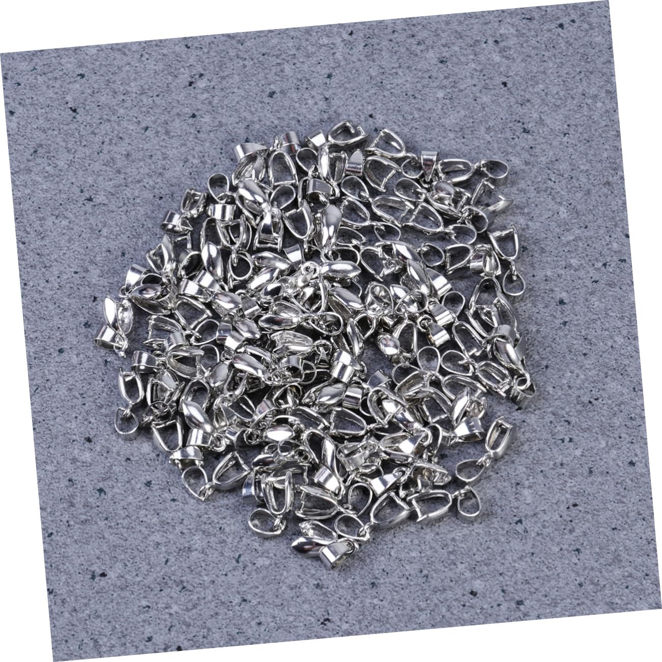 TEHAUX 300pezzi Pz Clip Pinza Per Pendenti Connettori Bead Per Gioielli Fai Da Te Argento Accessori Per Creazioni Uniche