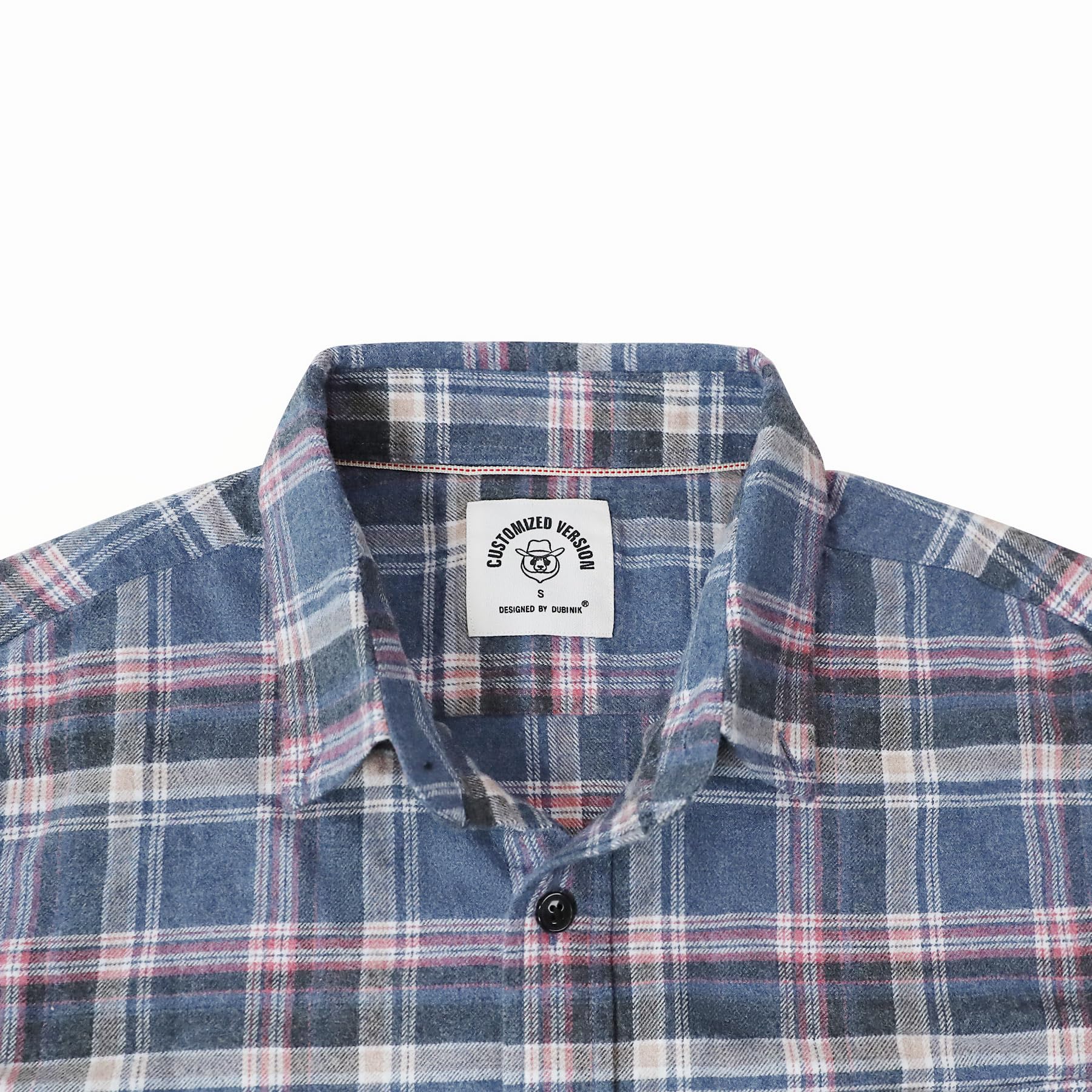 Dubinik® Camicia Uomo Flanella 100% Cotone Quadri Invernale Leggera con Taschino Morbida Comoda