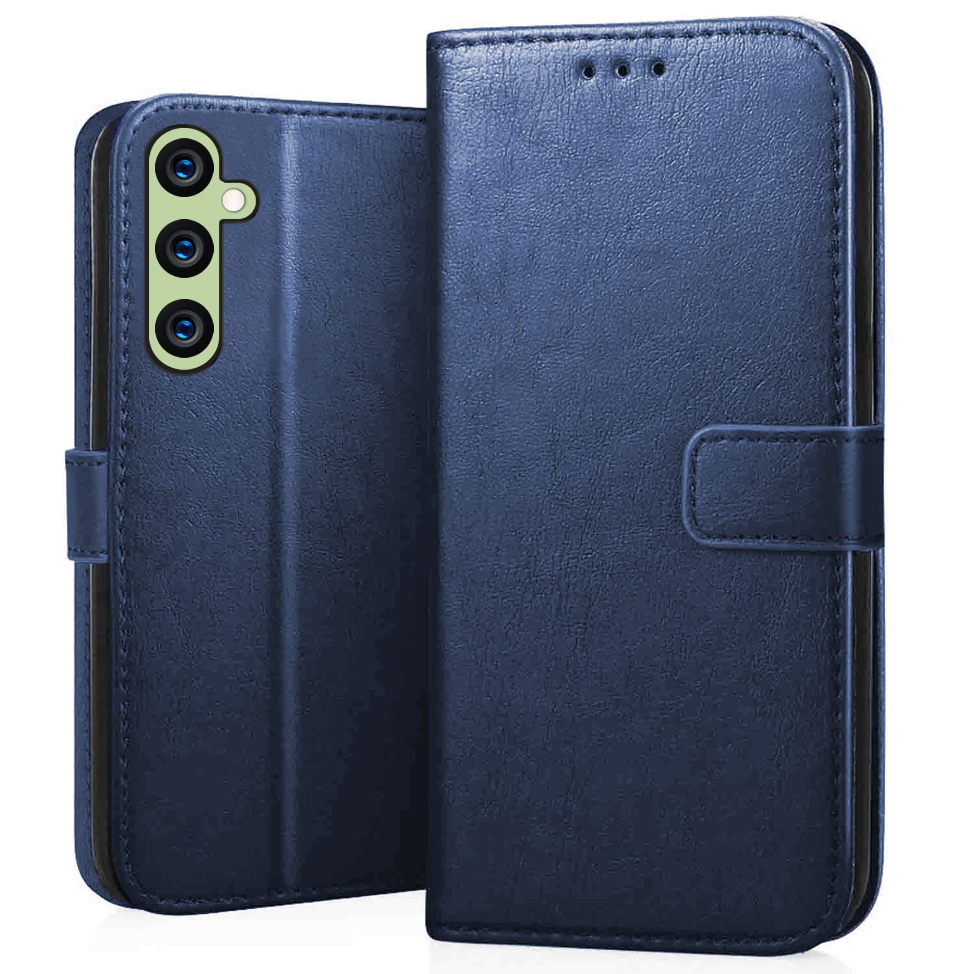 CEDO Samsung Galaxy A14 (5G) Flip Cover | Leather Finish | Inside Pockets & Inbuilt Stand | Shockproof Wallet Style Magnetic Closure Back Case Flipcover (Blue) (B0BSC89LLD) Amazon Price History, Amazon Price Tracker