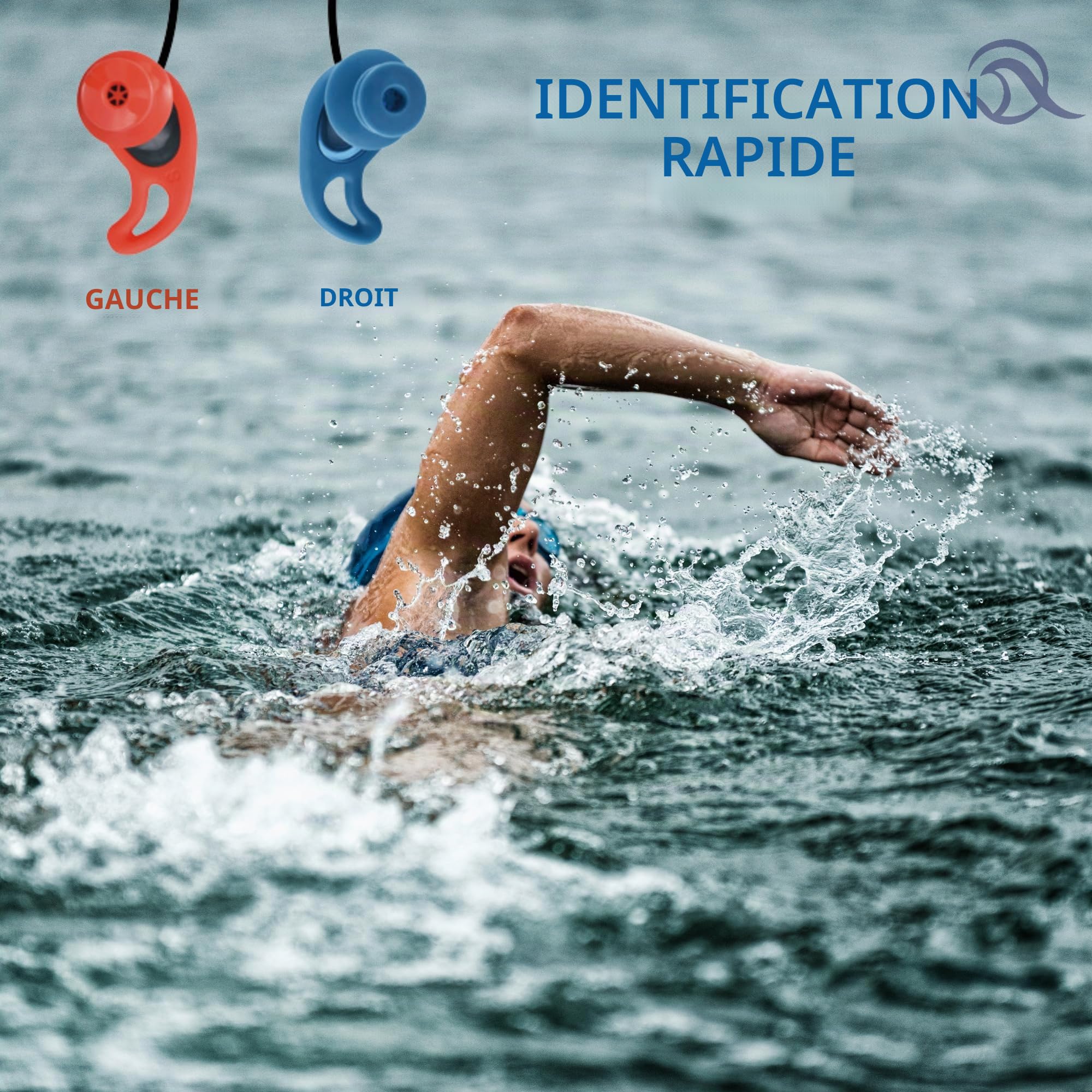 Bouchons d'oreille pour la natation et le surf - Bouchons d'oreille pour homme - Pour piscine - Pour adulte - Swimming Earplugs