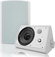 Vista 1 de Herdio Altavoces Bluetooth para exteriores de 6.5 pulgadas impermeables con graves potentes, altavoces de montaje en pared con cable resistentes a