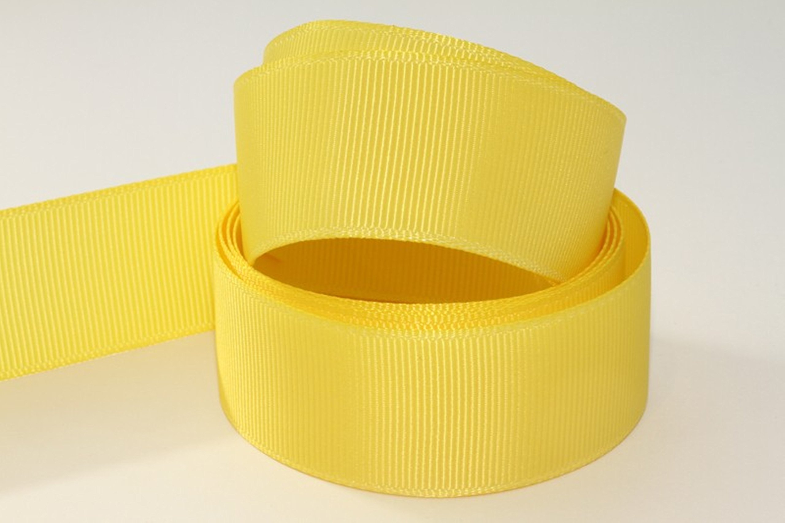 Gcs Yellow Grosgrain Ribbon 38Mm Choose Colours (5 Meters) Double Sided For Gifts Wrap Sewing Party Decorations Events Dress Wedding Christmas Crafts Bows Car Floral Balloons Diy Bouquets, Cake More