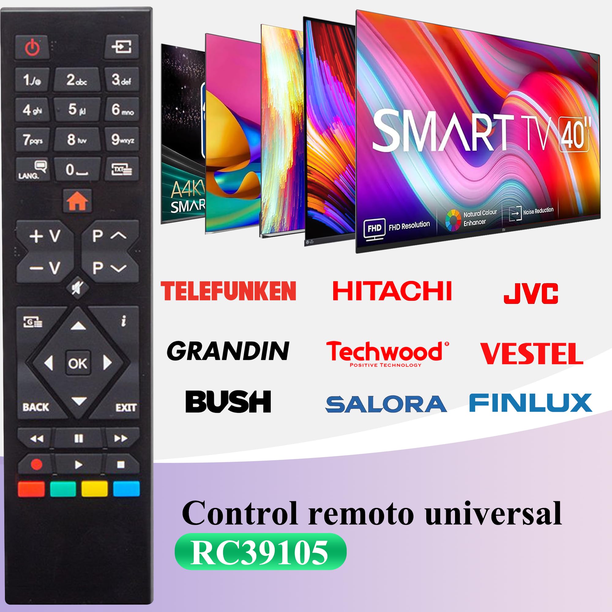 Vrbl Telecomando Strong Telecomando Universale Sostitutivo Per TV STRONG - Già Pre-programmato, Seleziona Il Tuo Modello Telecomando Generico Per Strong - Foto 13