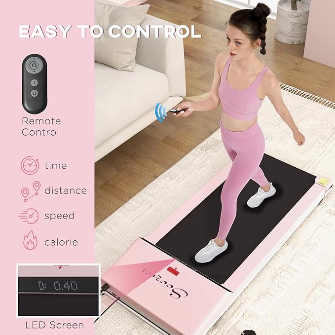 Caminadora Portátil para Escritorio 4 MPH, con Ruedas y Control Remoto miniatura 3