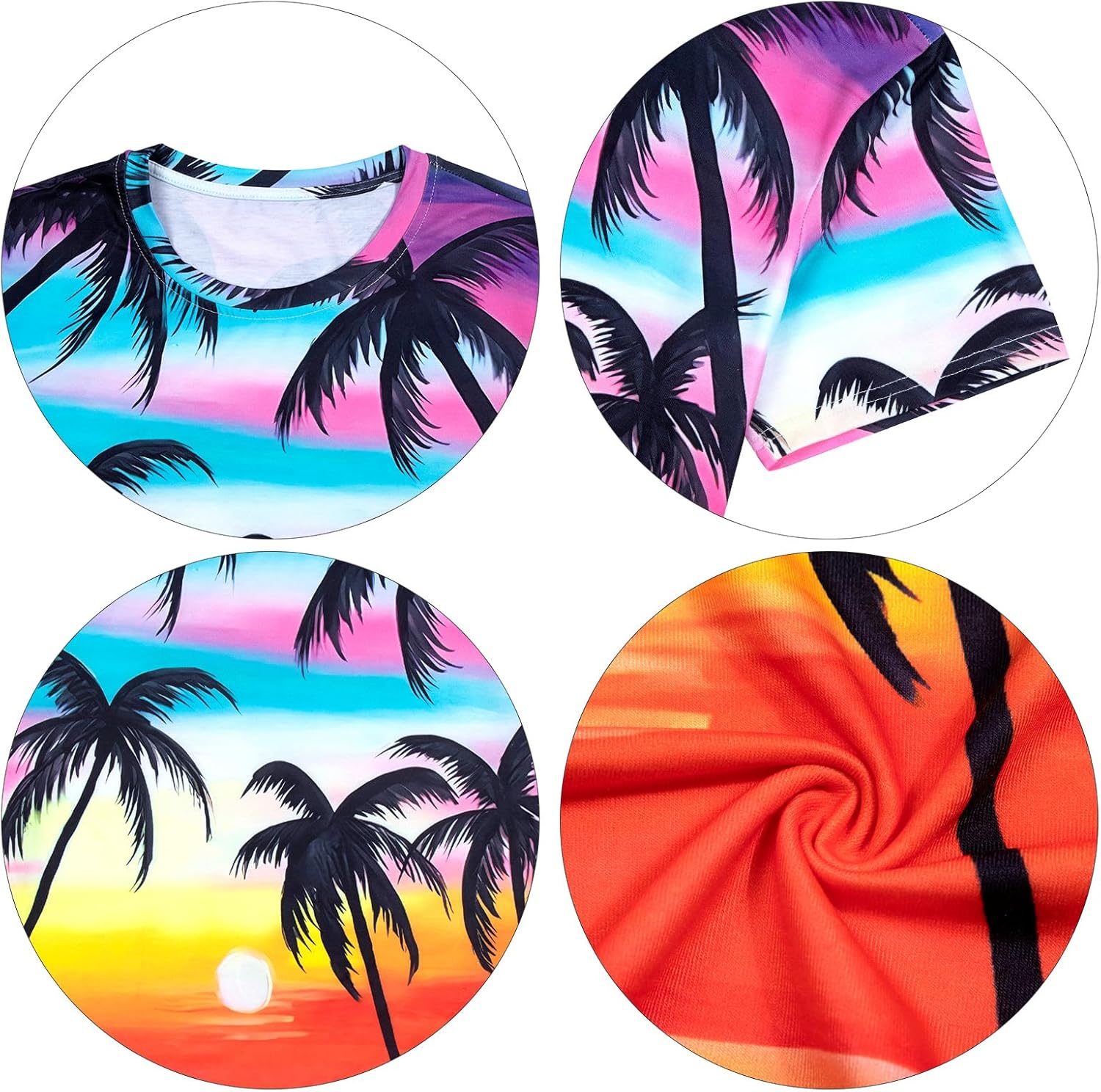 Womens Sunshine Summer Graphic T Shirts Funny Colorful Letter Print Tee Shirt Tropical Vintage Casual Tee Tops - Image 7