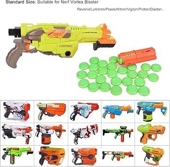 Forest Fire&Green➕Red&Green➕Rainbowセット Amazon.com: OIMIO 60 Pcs Nerf Refill Discs Bullet for Nerf Vortex