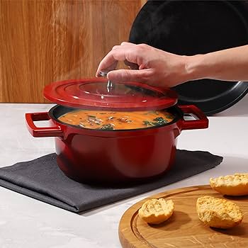 Casserole 16cm JEETEE 1.5L Avec Couvercle Verre - Compatible Toutes Cuisinières