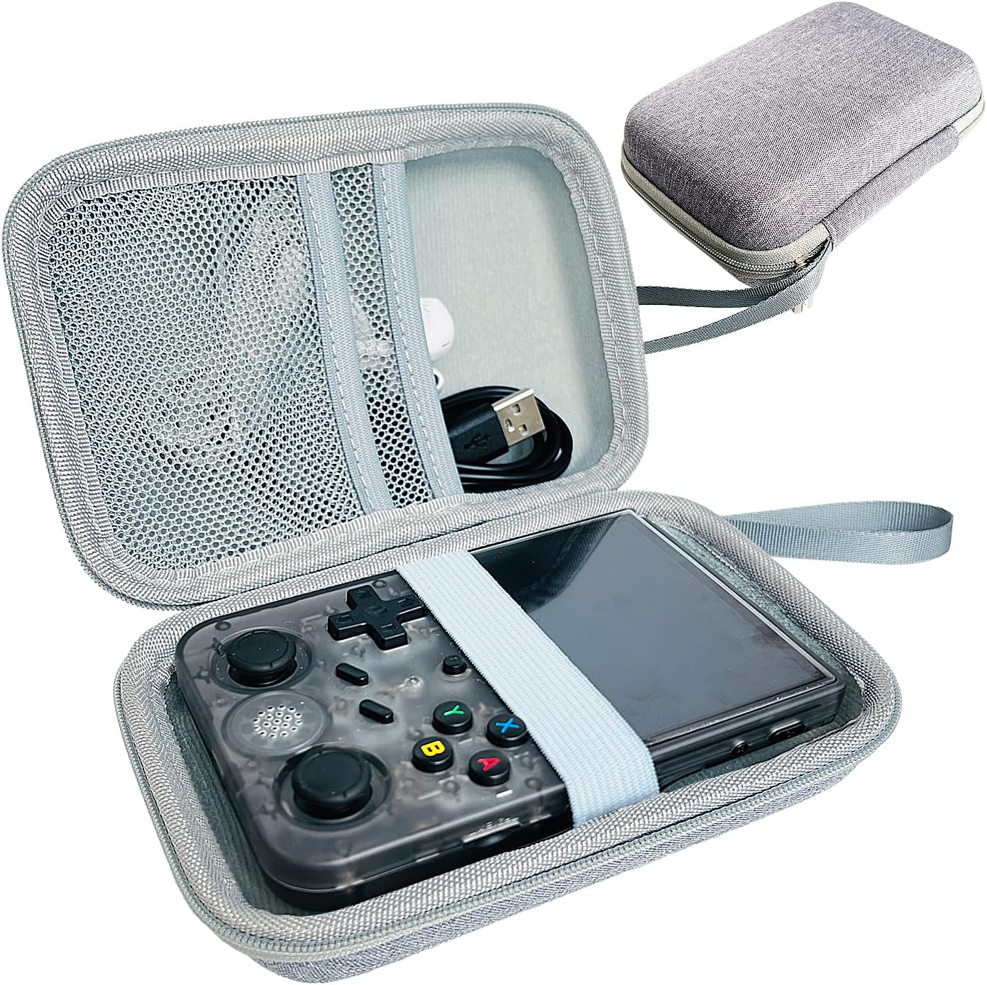 RAWECUD Hard Carrying Case for RG353V Handheld Game Console, RG353V Portable Game Console Storage Case (Only RG353V Case)