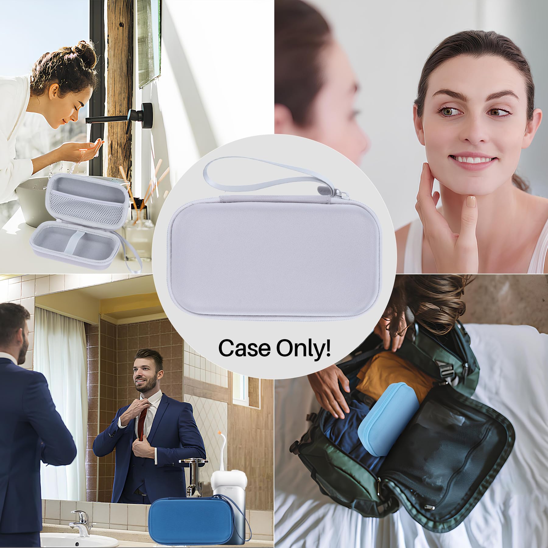 Lebakort Duro Viajar Caja Estuche Funda para usmile Irrigador bucal portátil C10 / C10s (Púrpura)