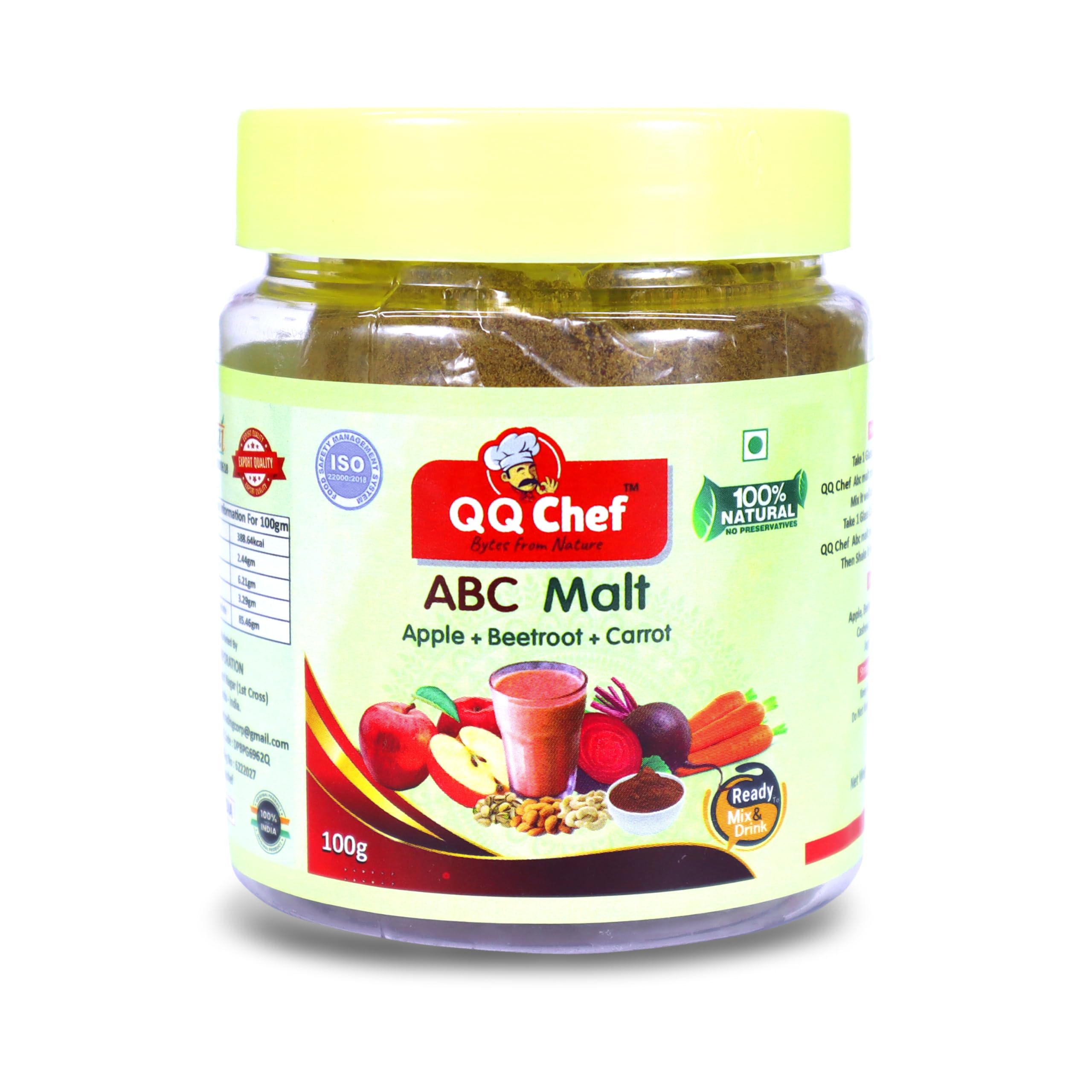 QQChef ABC Malt Mix, Natural Drink for Kids, Adults, Elders, Homemade & No Preservatives(100gm x 1 Pcs) (B0DC4L9NBT) Amazon Price History, Amazon Price Tracker