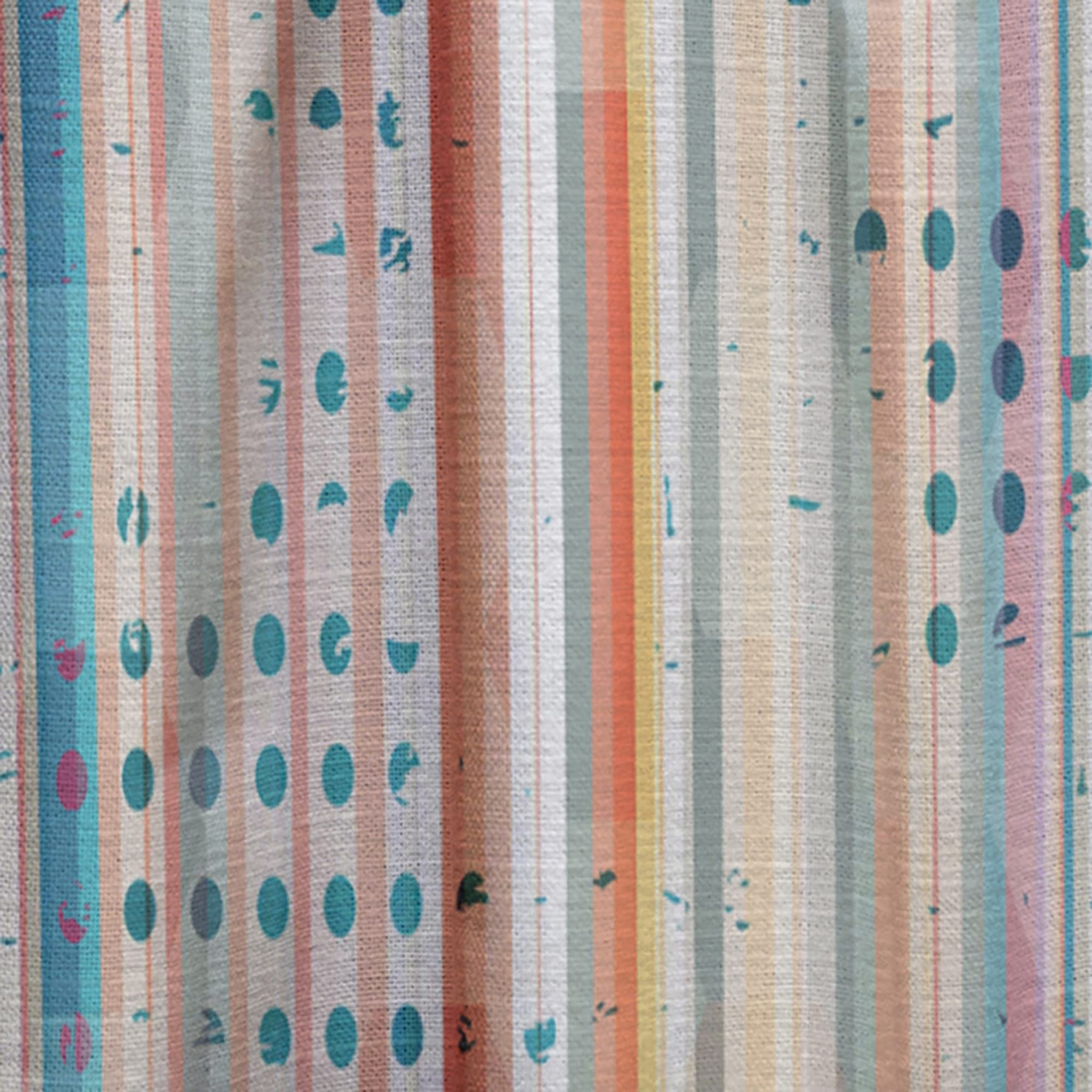 DesignQ Grunge Line Rideaux pour Chambre à Coucher, Salon, Isolation Thermique, 132 x 160 cm