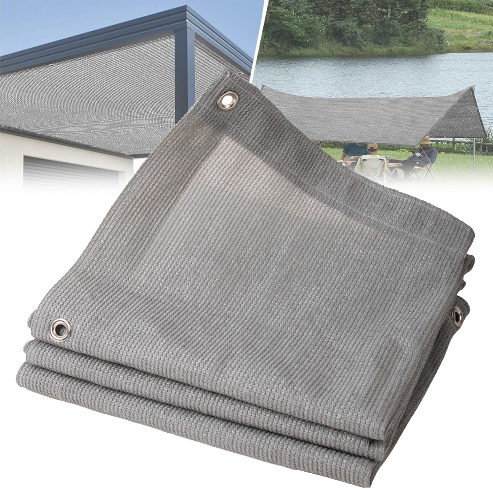 Toile d'ombrage 3x3m imperméable pour stopper la chaleur et la pluie sur le balcon