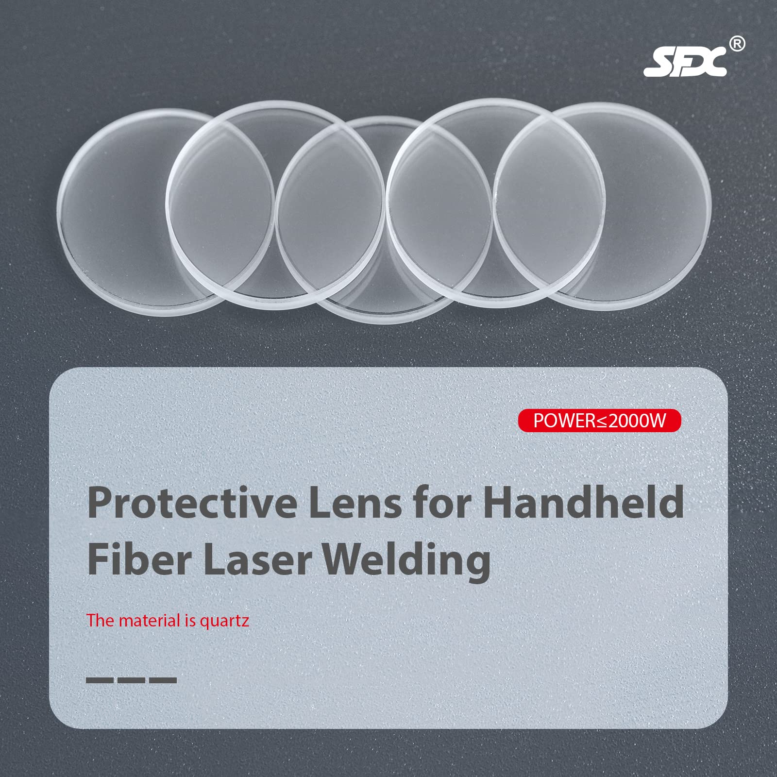 SFX Fiber Laser Protective Lens for Handheld Laser Welding Machine High Quality Diameter 18mm Thickness 2mm Suitable for LW-1000/1500/2000