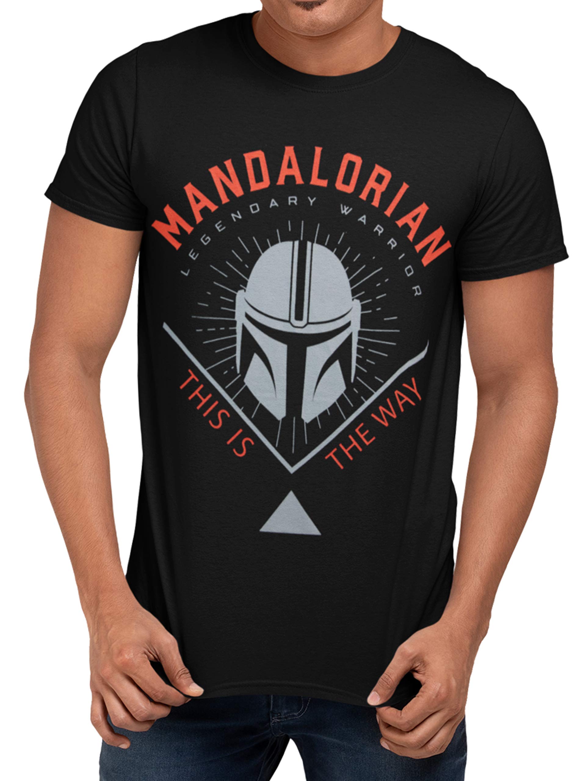 Star Wars Mens T-Shirt The Mandalorian Black Small