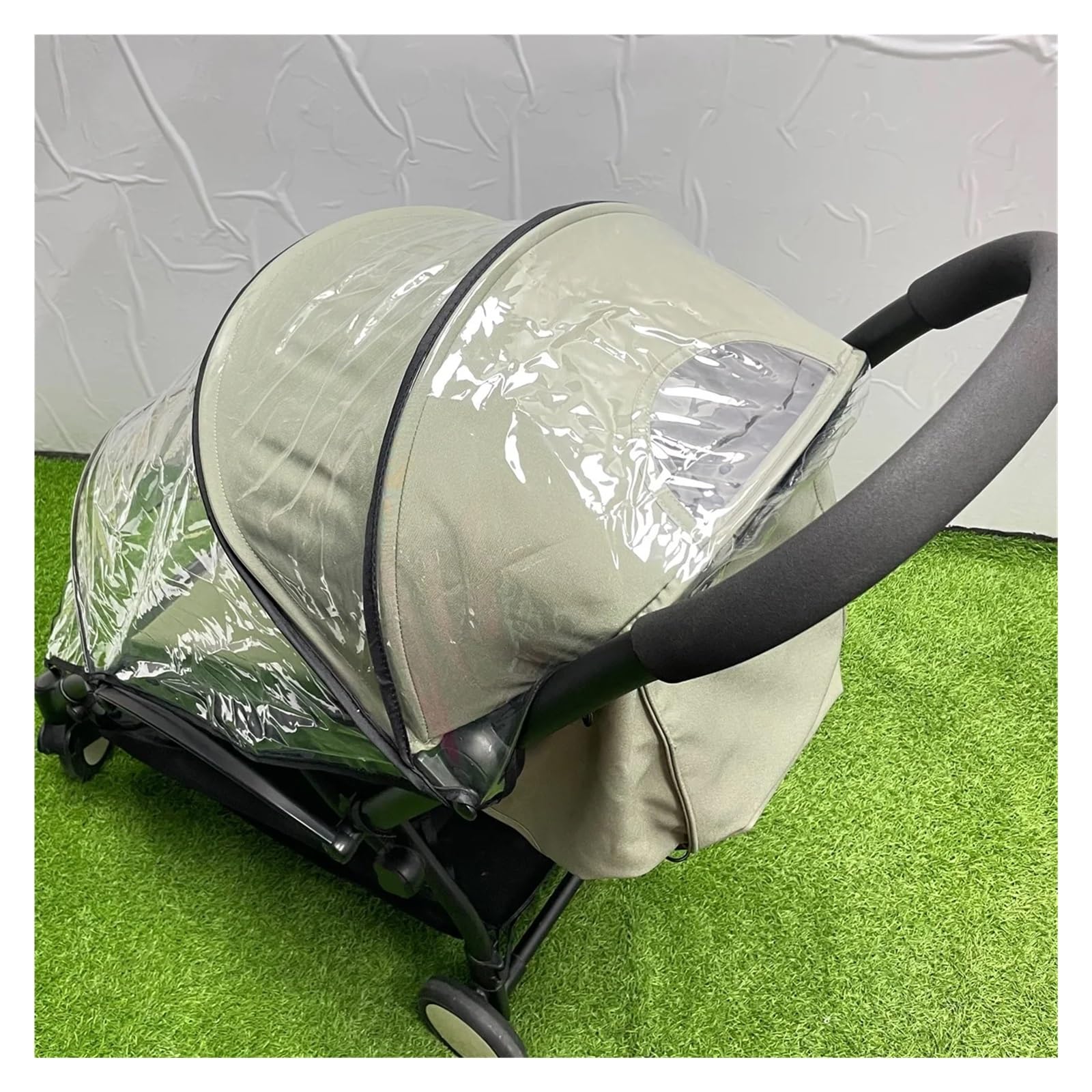 Cubierta de lluvia para cochecito, cubierta de lluvia, accesorio para cochecito, cubierta impermeable de EVA (blanco)