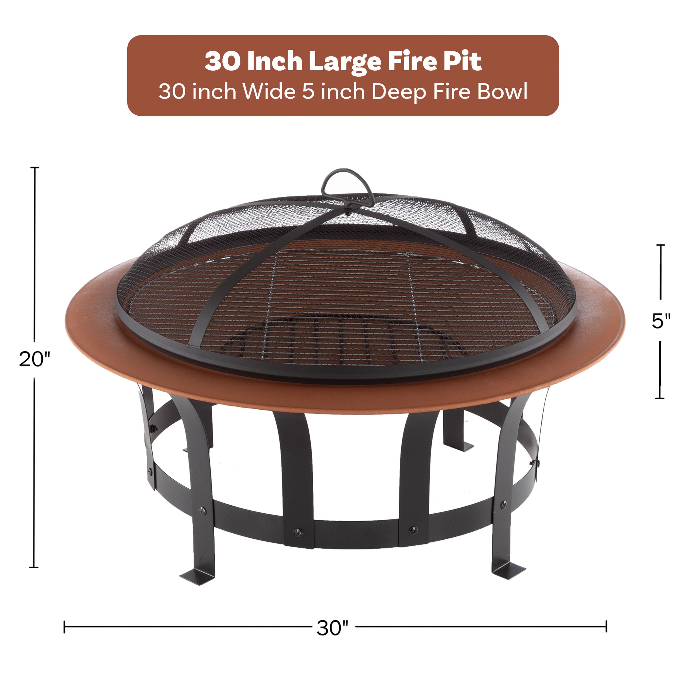 Braciere Rotondo In Acciaio Zincato Ø 91,4 Cm - Multiuso: Falò, Barbecue E Aiuola Rialzata Per Giardino