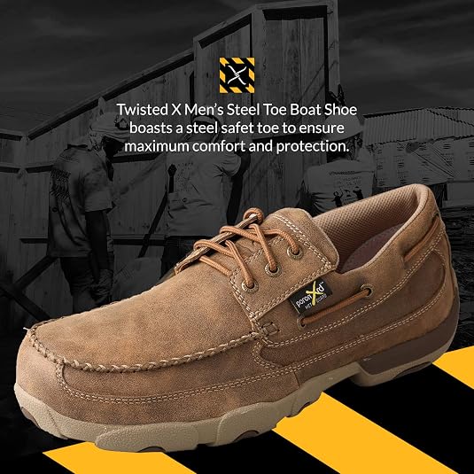 Twisted X Men's Steel Toe Boat Shoe 