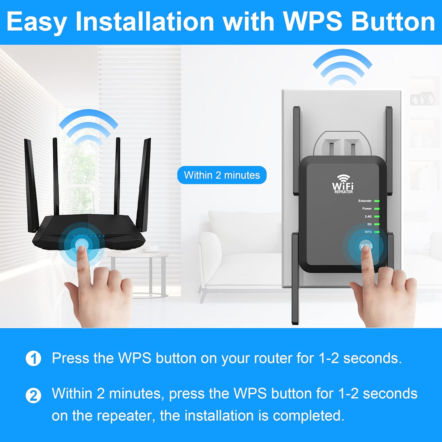 WPS Button Setup Steps