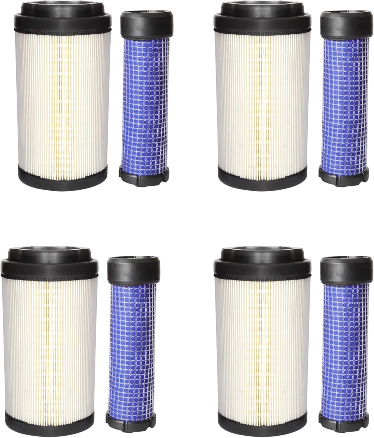 Air Filter 8PCS,Compatible with John Deere 1023E 1025R 1026R 2025R 2026R 2400 2550 2700 2750,Primary Secondary Air Filters OE#LVU34503 LVU34504