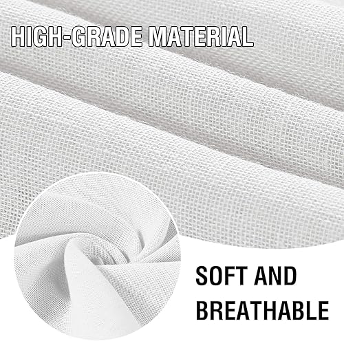 Miniatura 3 de H.VERSAILTEX - Cortinas de mezcla de lino natural semitransparentes, con bolsillo para cortinero, filtrado de luz, 2 paneles, para sala de estar,