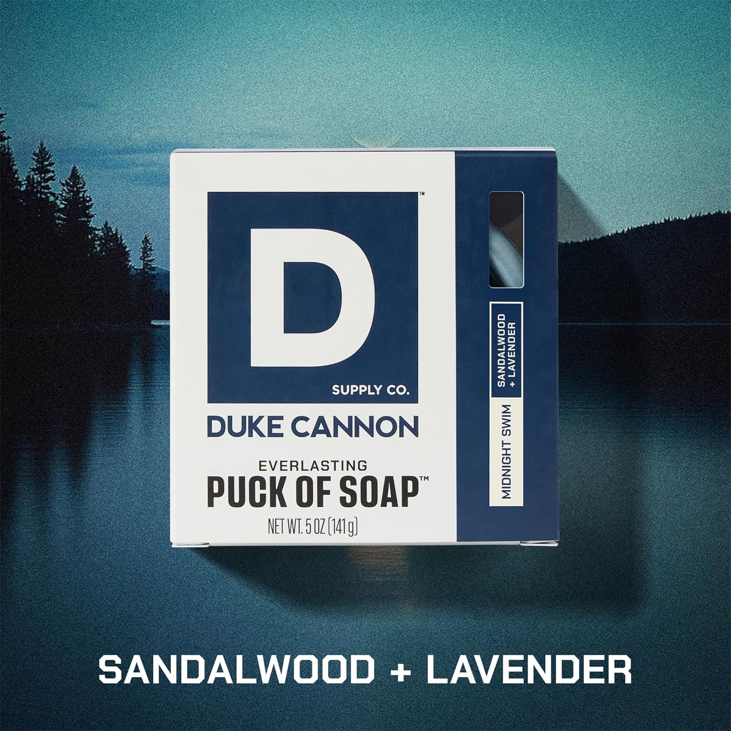 Duke Cannon Supply Co. Bar Soap Puck - Men's Rounded Bar Soap with Masculine Scents - Disc-Shaped Mens Soap - Hydrating & Deep Cleaning - All Skin Types - Midnight Swim, 6 Pack - 5 oz