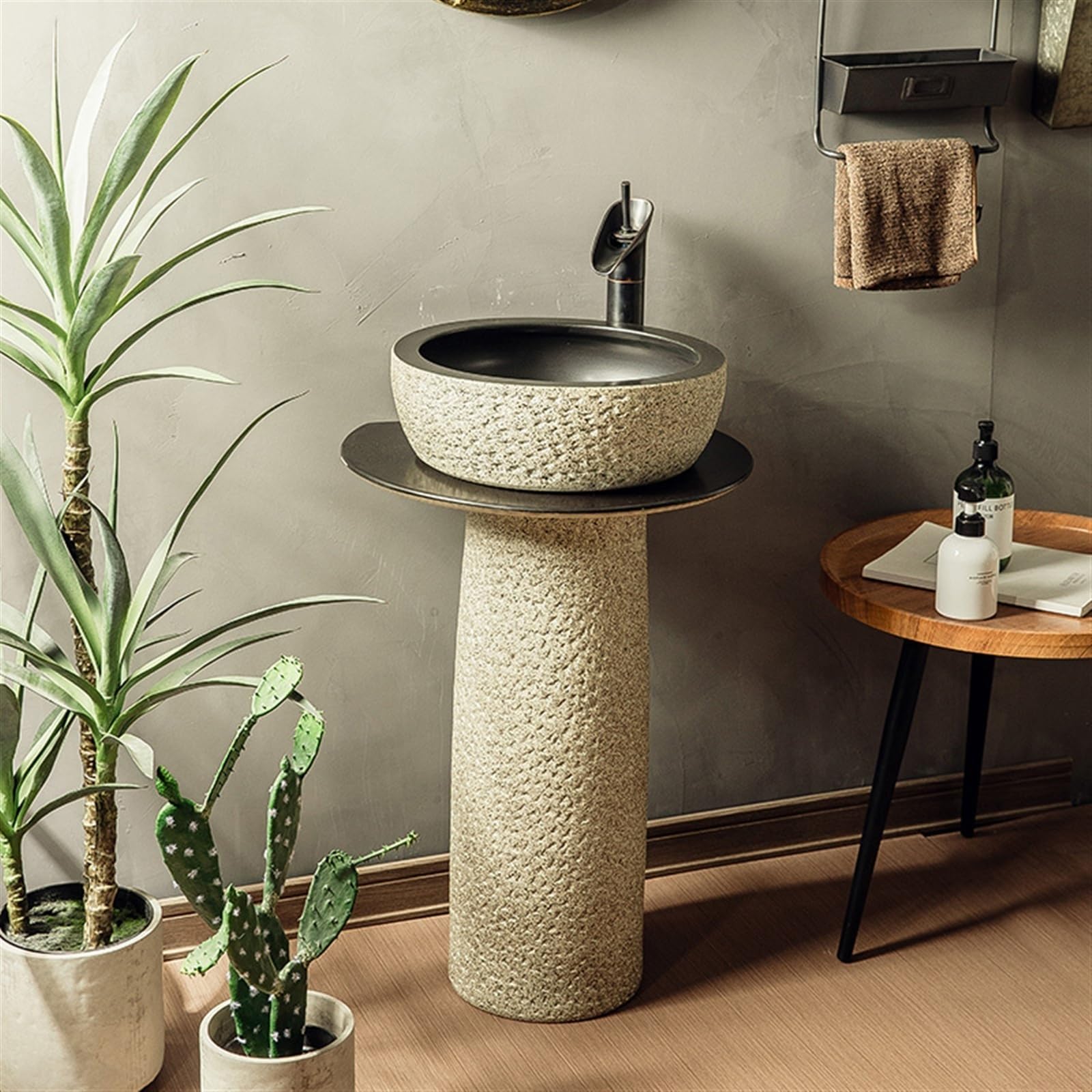 Umywalka Ogrodowa Nablatowa, Ceramiczna Umywalka Kolumnowa Do Ogrodu, Umywalka Balkonowa Stojąca, Łatwa W Czyszczeniu,A-One Size
