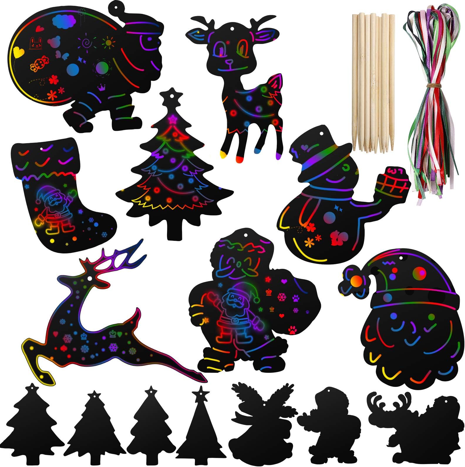 Jesus Kratzbild Set Für Kinder Ab 3 - Kreatives Bastelset Mit Goldstift