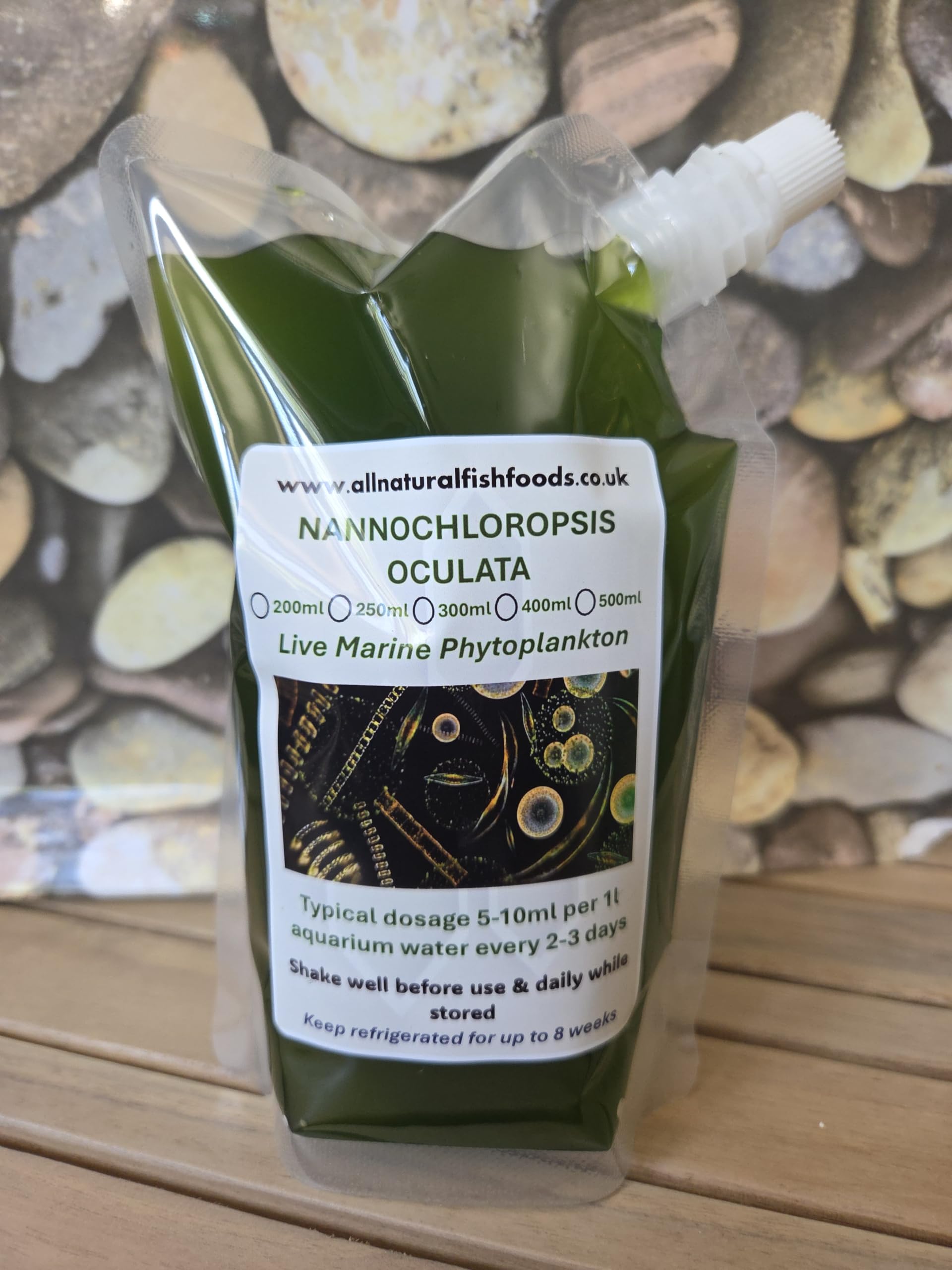 200ml Live Marine Phytoplankton, Nannochloropsis Oculata, Reef Aquarium Food for Corals and Marine Life