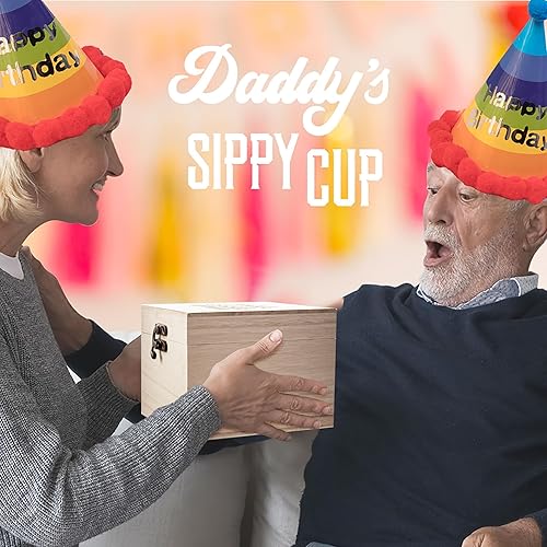 Miniatura 7 de LIGHTEN LIFE Vaso de whisky para papá de 12 onzas, regalo único para papá en caja de madera valiosa, divertido regalo de broma para el nuevo papá,