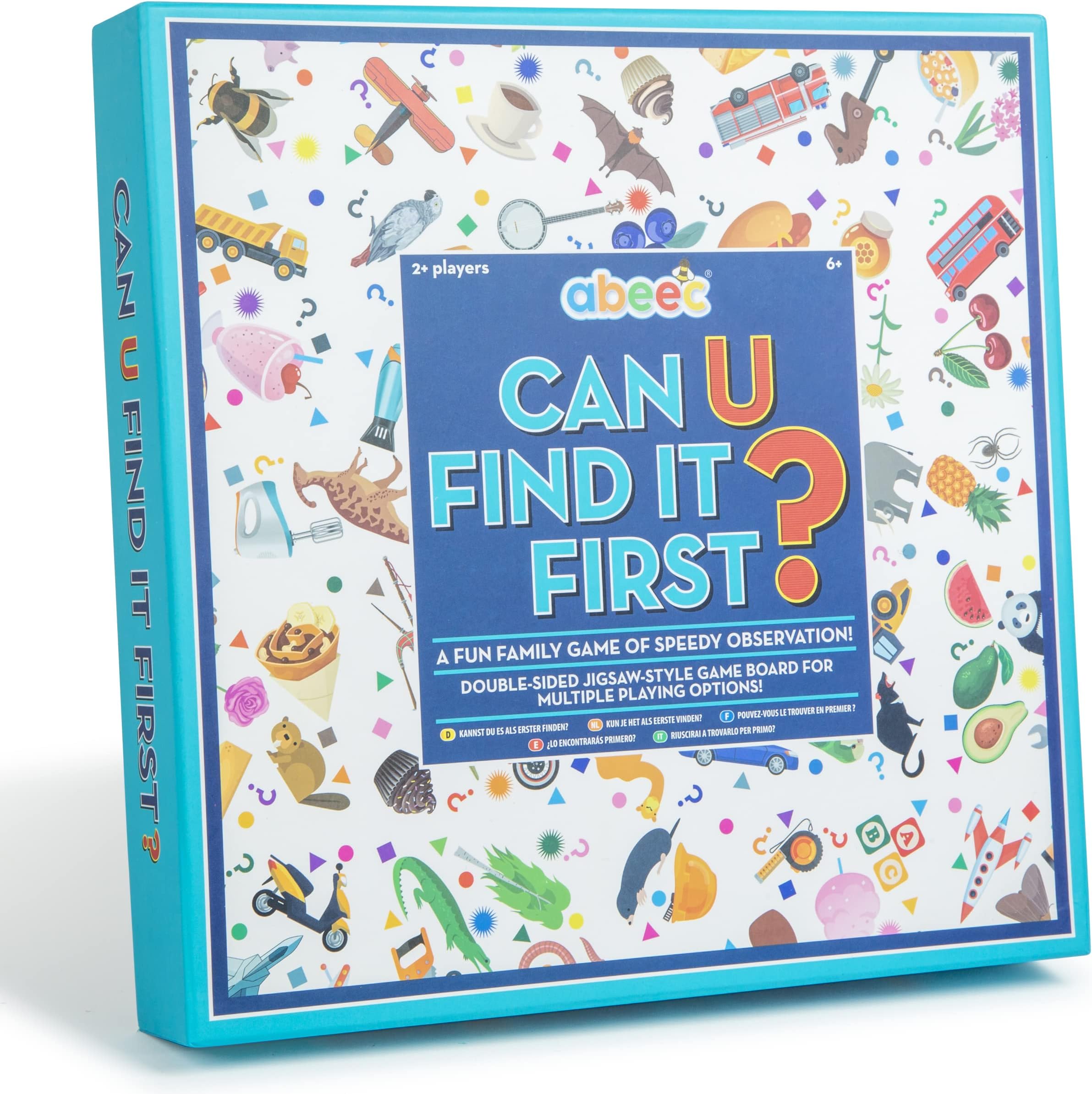 abeec Can U Find It First | Family Observation Board Game | 2 to 4 Players | Ages 4+ | 350 Objects to Spot | Birthday Gift for Kids