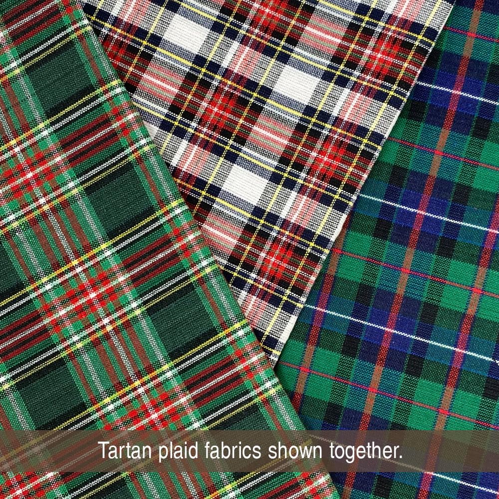 McCuan Green Tartan Plaid Cotton Homespun Fabric by JCS - Sold by The Yard - Image 7