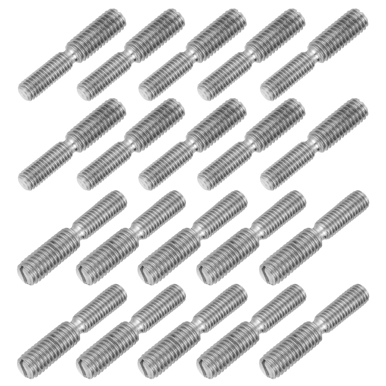 PATIKIL M5x15 to M6x15 Double End Threaded Stud Screw Bolt