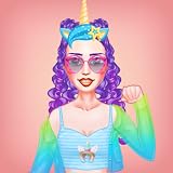 Experiment with vibrant hair colors and sparkling makeup.