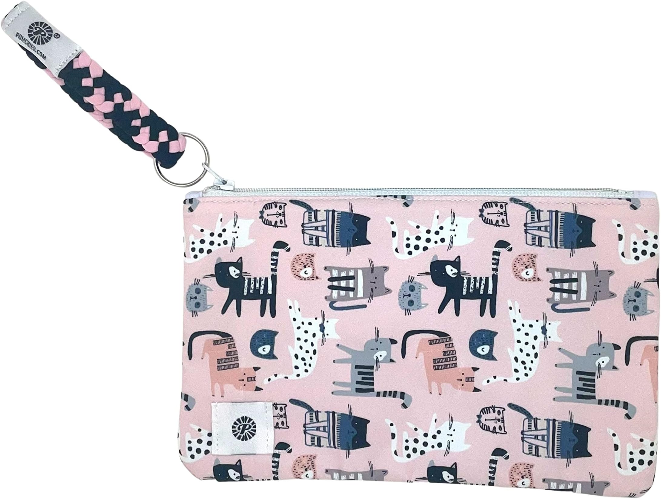 Stylish Toiletry Bags for Traveling - Small Makeup Bags for Women - Water Resistant Pom Makeup Pouch Bags Travel Organizer for Accessories - Cosmetic Bags