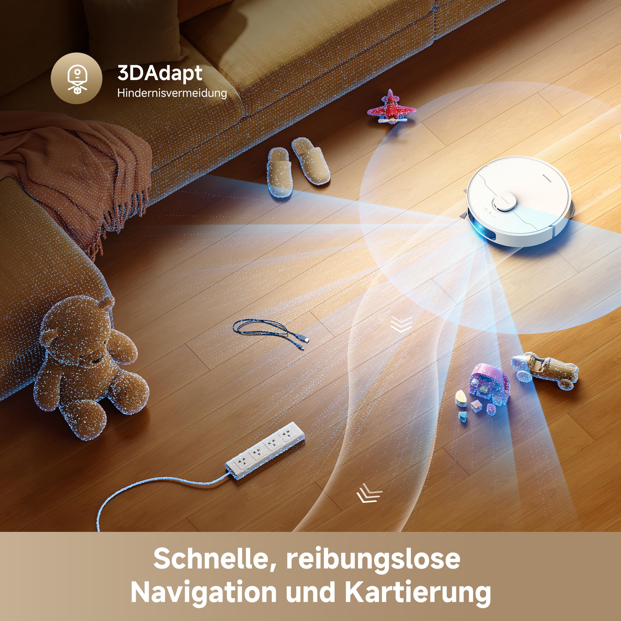 dreame L40 Ultra A Saugroboter mit Wischfunktion,dualem System gegen aufgewickelte Haare, 24.000 Pa Saugkraft, 10,5 mm Moppanhebung, Mopp-Selbstreinigung und intelligenter Hindernisvermeidung