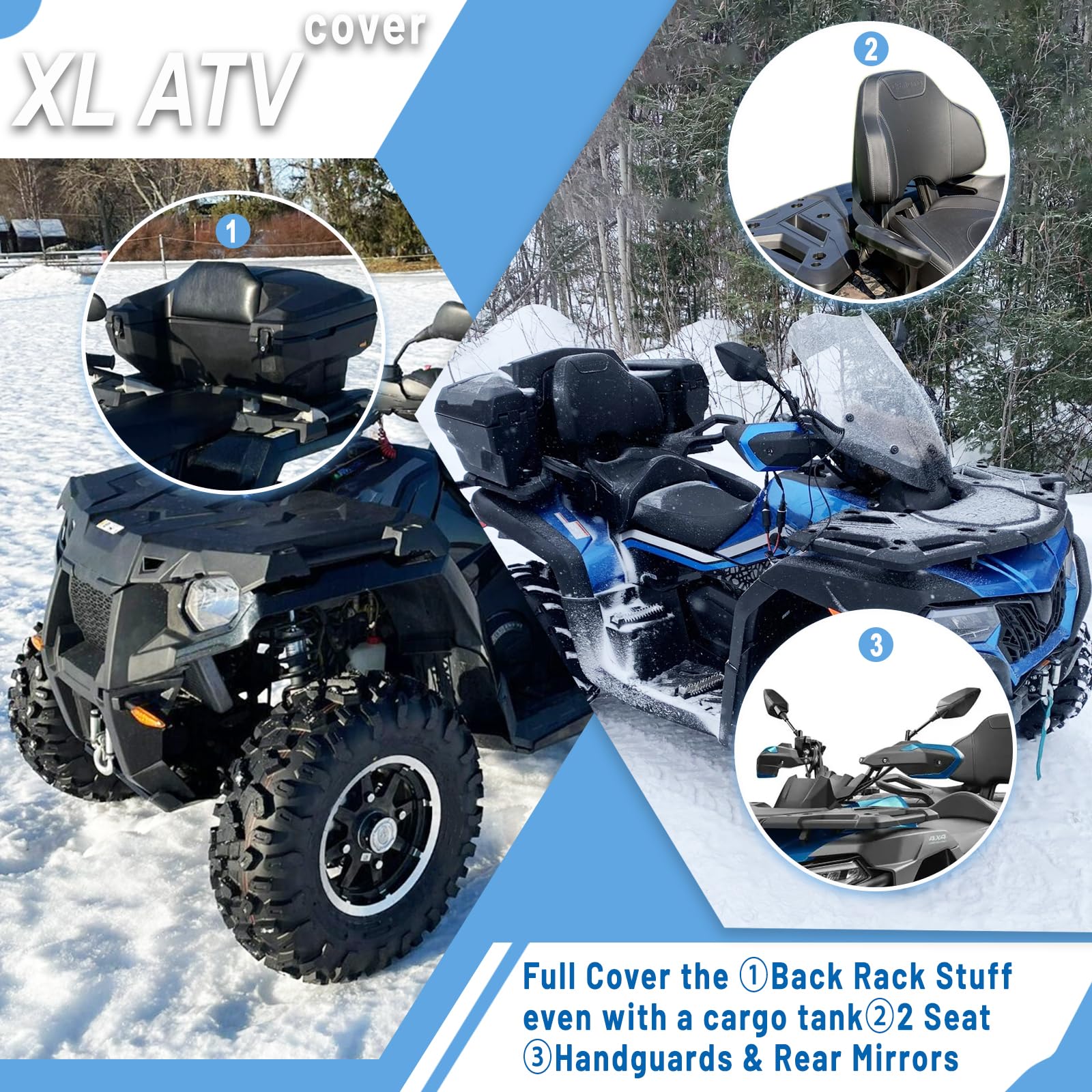 For Can-Am Outlander 450 570 650 850 1000R XXXL Waterproof Cover - Foto 3
