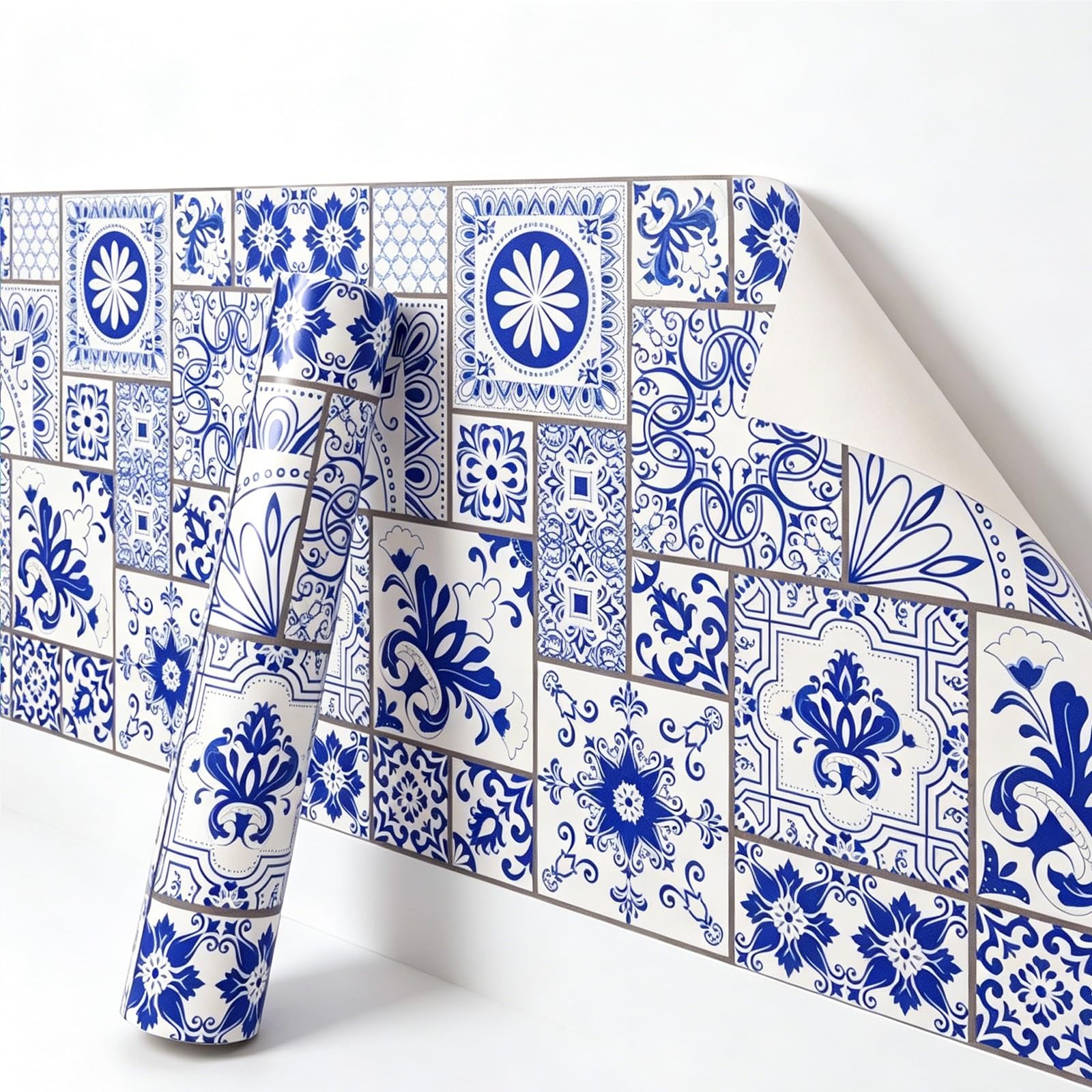 Zynqra Wallpaper Peel and Stick,PVC Removable Contact Paper,for Bathroom Kitchen(F,L10m/393.7in*W60cm/23.6in)