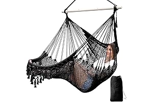 Chihee Black Hammock Chair with Collapsible Metal Stand