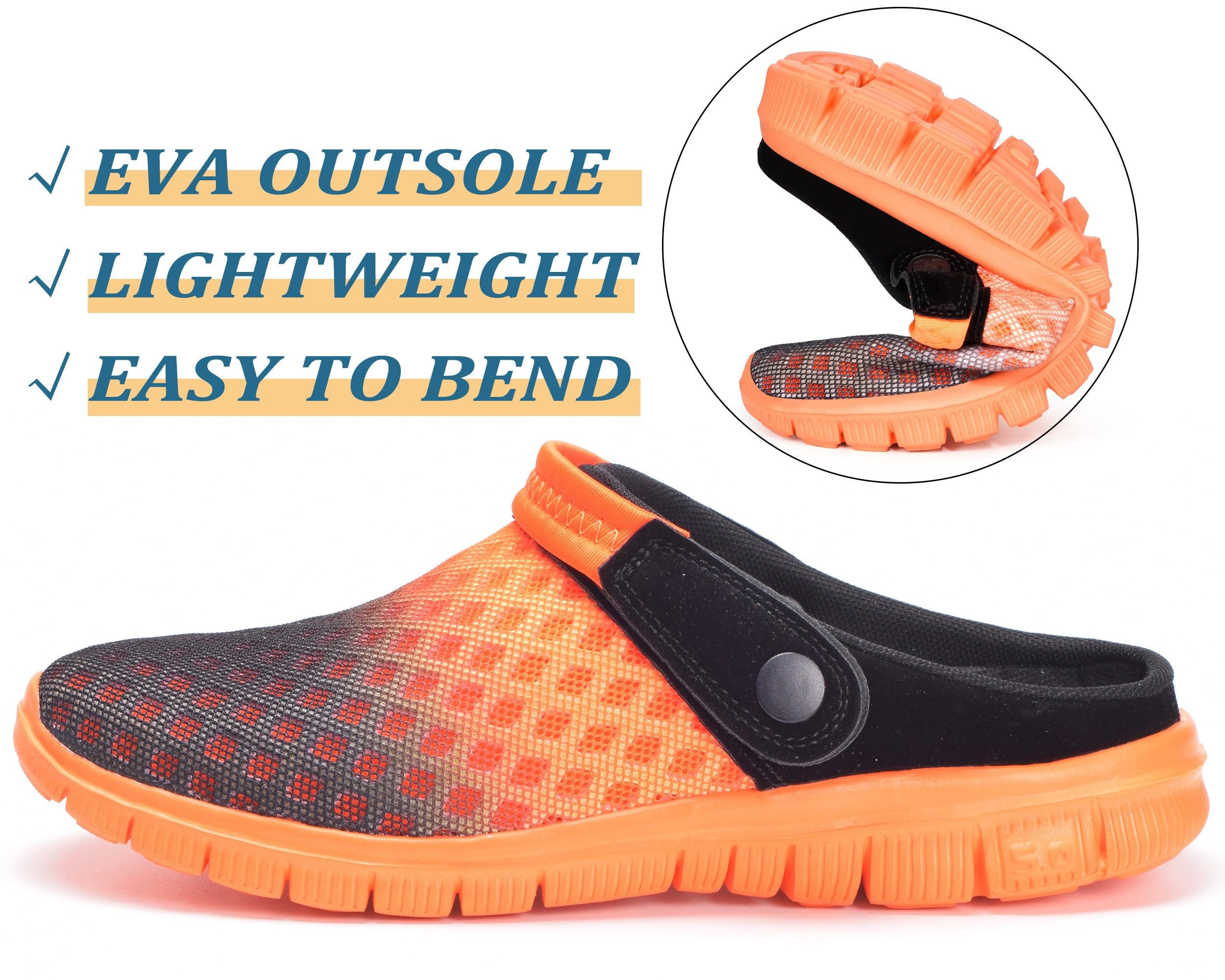 Hsyooes Uomo Donna Zoccoli Scarpe da Spiaggia Traspirante Antiscivolo Scarpe da Doccia Estive Ciabatte Scarpe Giardino Infradito Estate