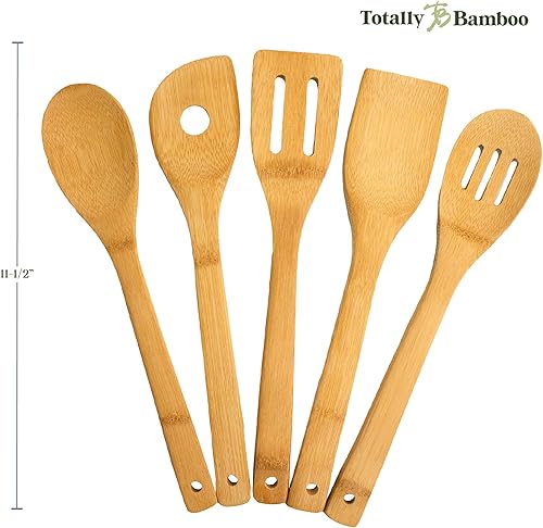 Miniatura 3 de Totally Bamboo Juego de utensilios de cocina de 5 piezas, 12" de largo