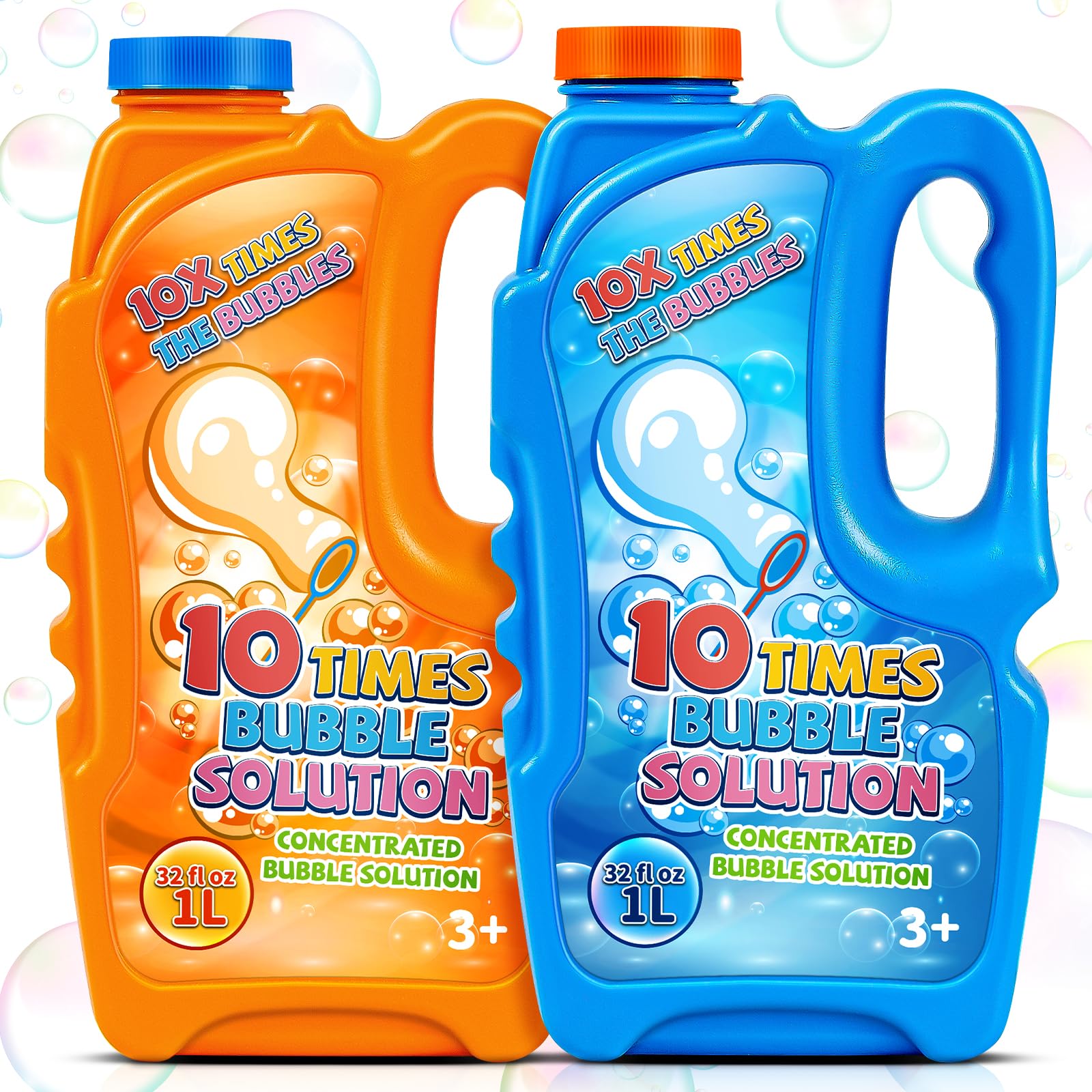 V-Opitos 2 Pack 2L Bubble Concentrated Solutions(64 oz, 5 Gallon), Bubble Party Favors, Bubble Solution Refills for Bubble Wands, Bubble Machine, Bubble Gun, Bubble Mower