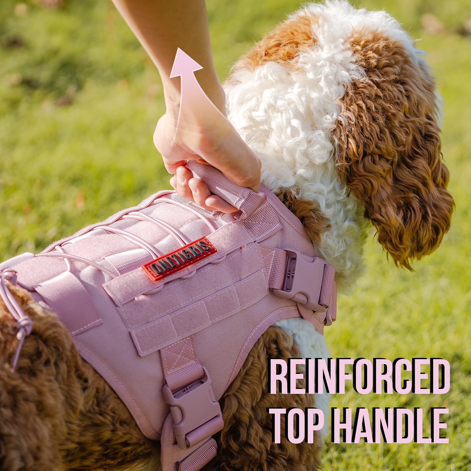 Tactical Dog Vest Pink Dog Harness Large Neon Pink Tactical Dog