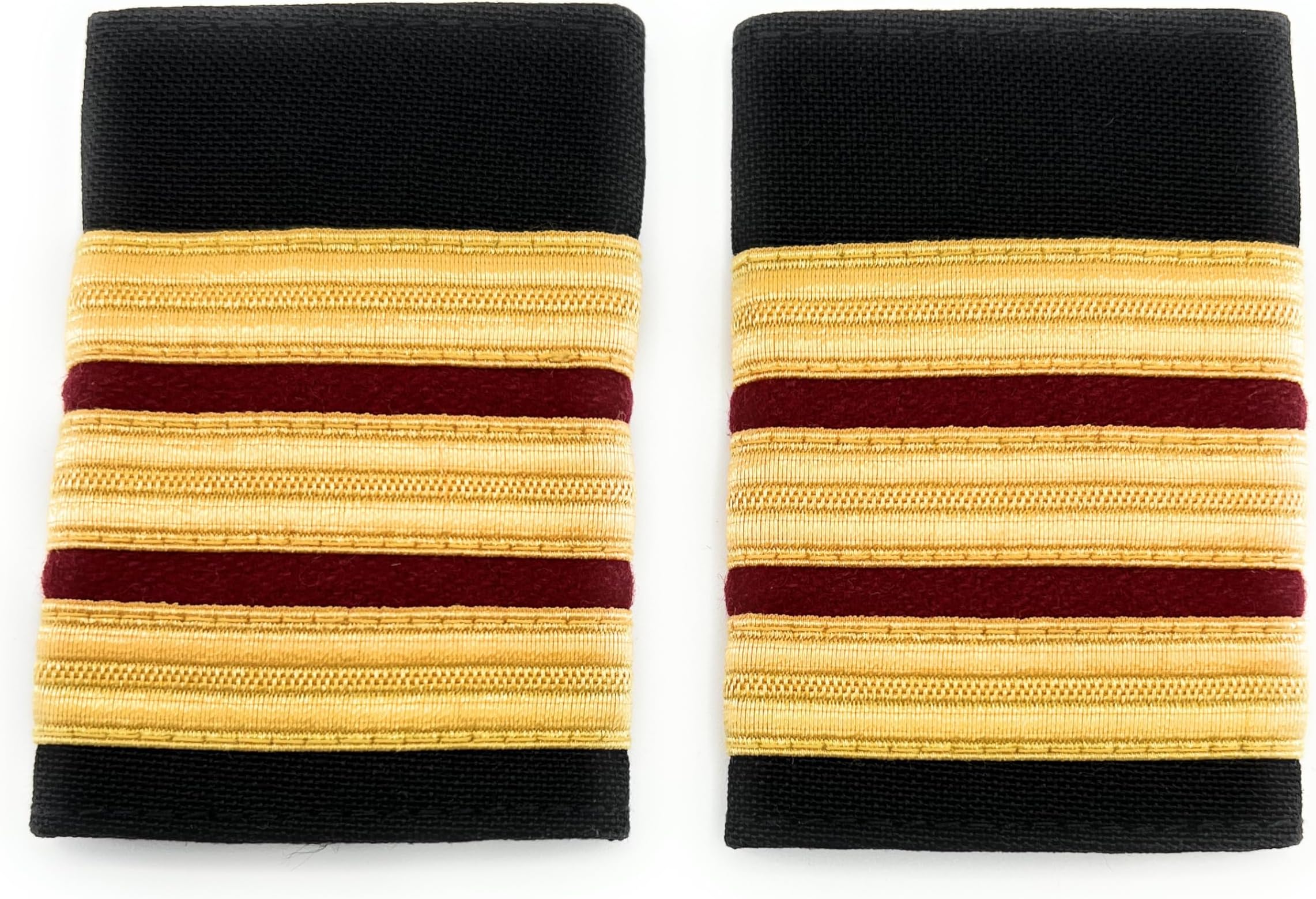 Uniform Store LondonEpaulette,3 x 1/2 Gold with 2x1/4inch Maroon Full Size Engineers R1831