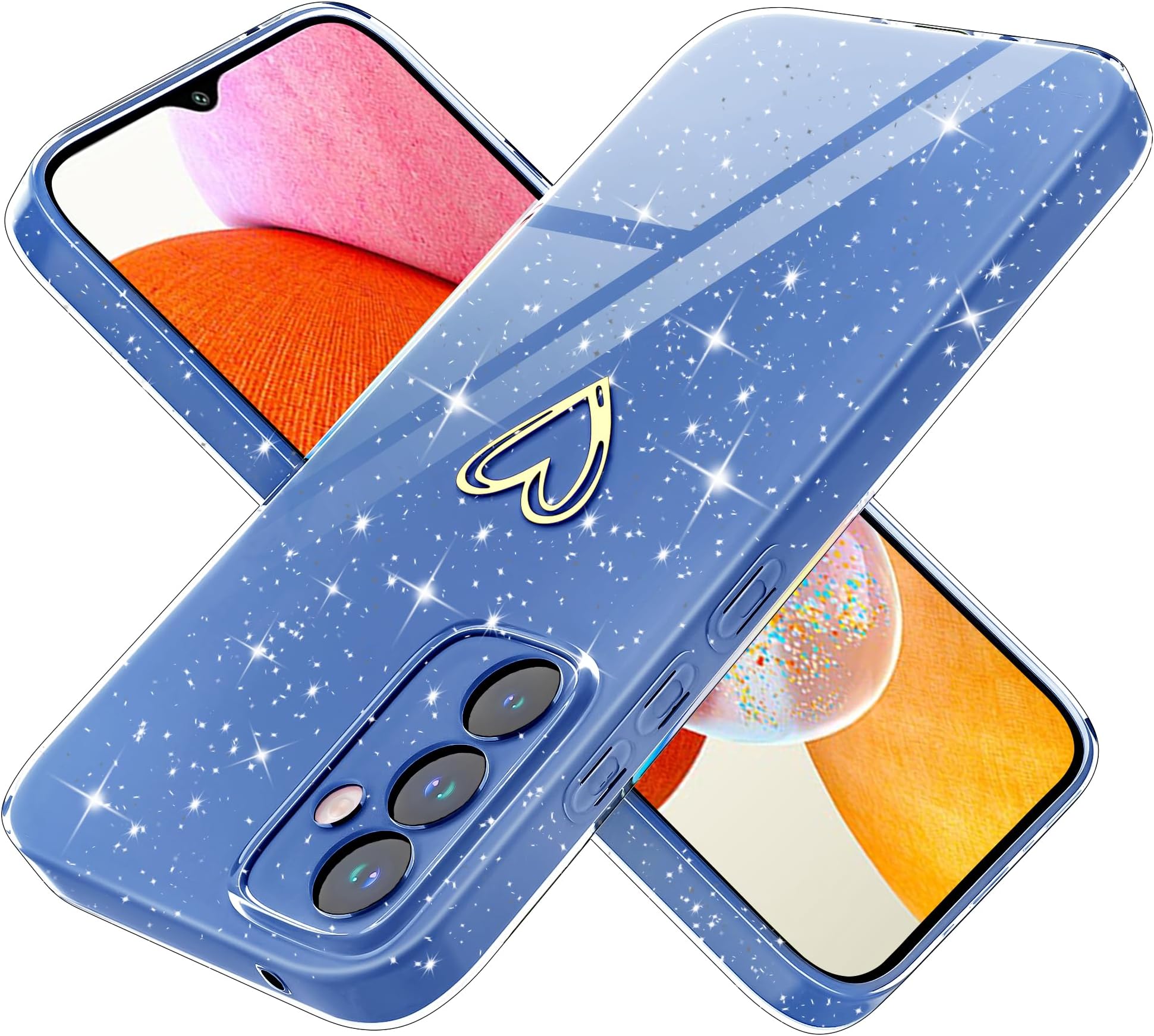 Yichxu Handyhülle Für Xiaomi Redmi 13 4G – Glitzer-Herz-Design, TPU, Stoßfest