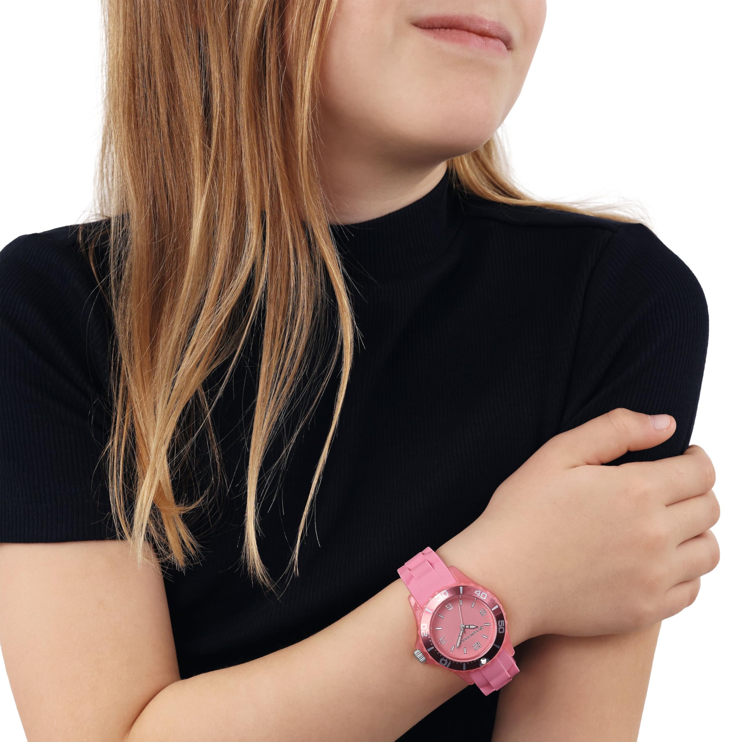 Tom Tailor Armbanduhr mit Silikonband für Mädchen, Silber, wasserdichte 3 bar, Geschenkidee, kommt in Uhren Geschenkbox, 2100706