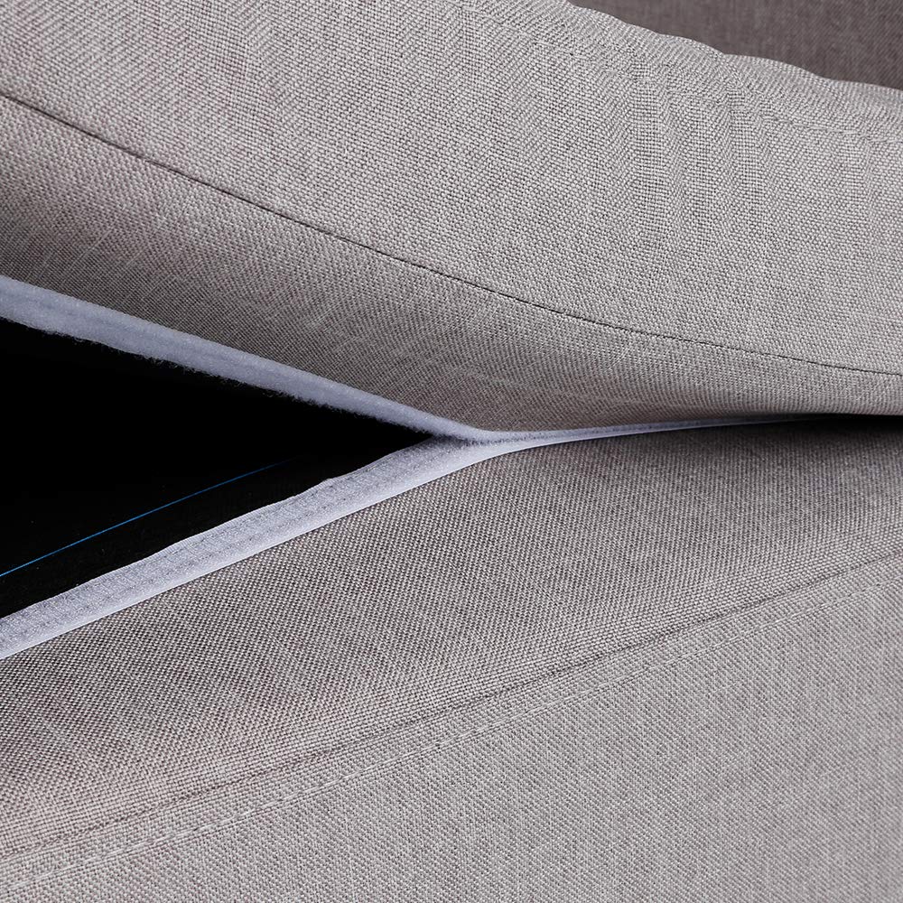Generico Sgabello Skandinavische Sessel für Esszimmer/Wohnzimmer/Büro/Empfang/Café Leinensofa 79x64x50cm (Grau 79x64x50cm)