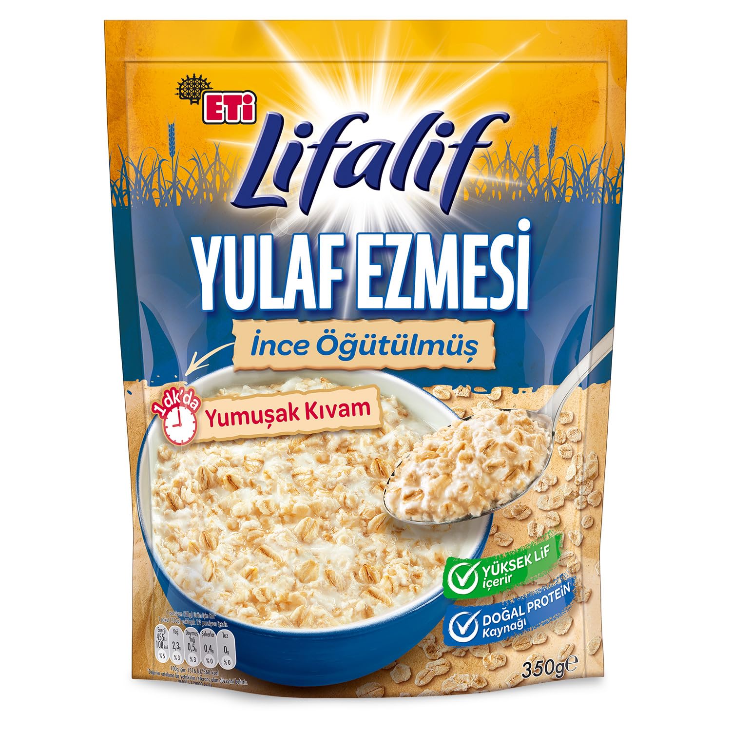 Eti Lifalif İnce Öğütülmüş Yulaf Ezmesi 350 g
