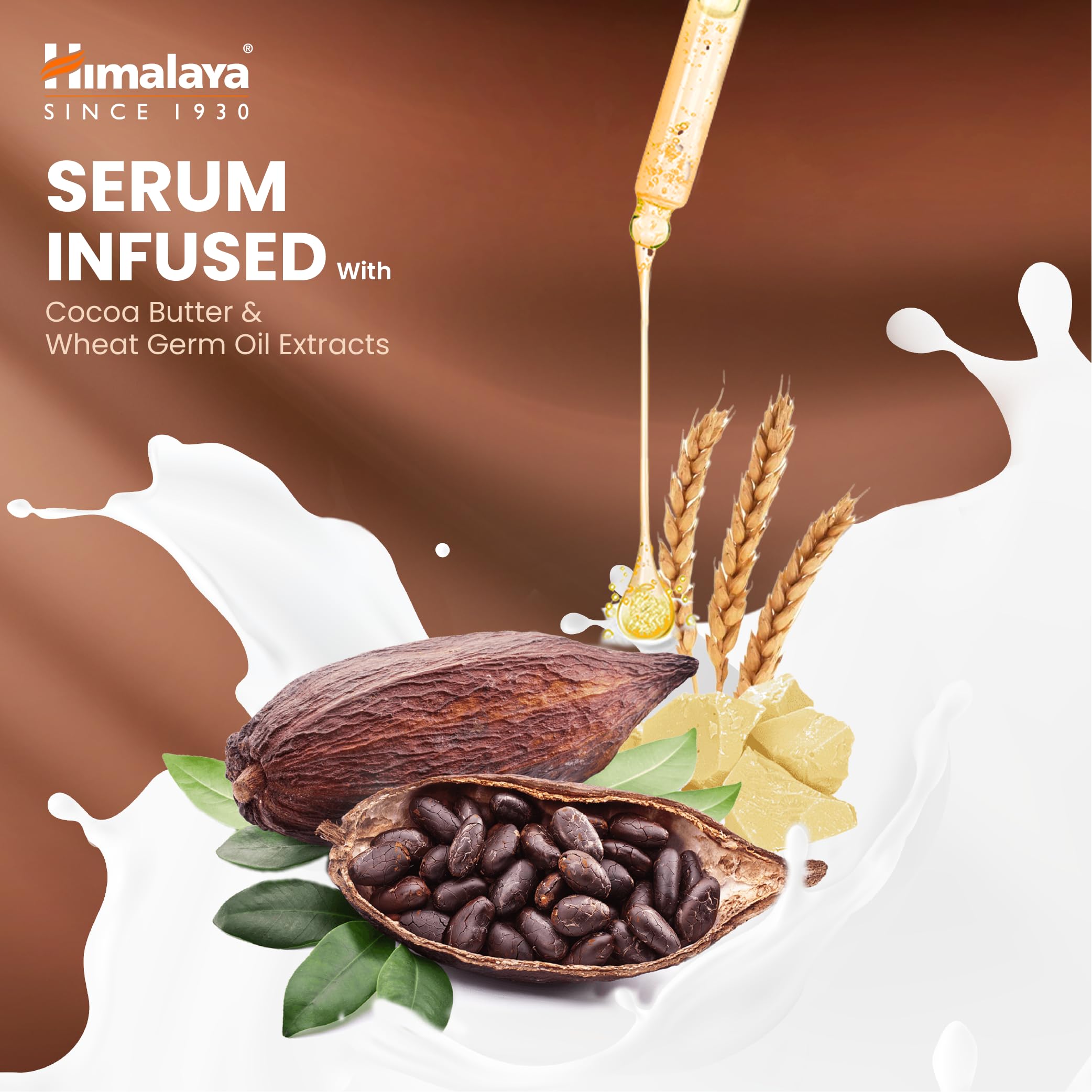 Himalaya Cocoa Butter Intensive Serum Body Lotion 400ml | 48 H Moisturization | pH 5.5 | With Cocoa Butter & Wheat Germ Oil Extracts| For Dry Skin 1
